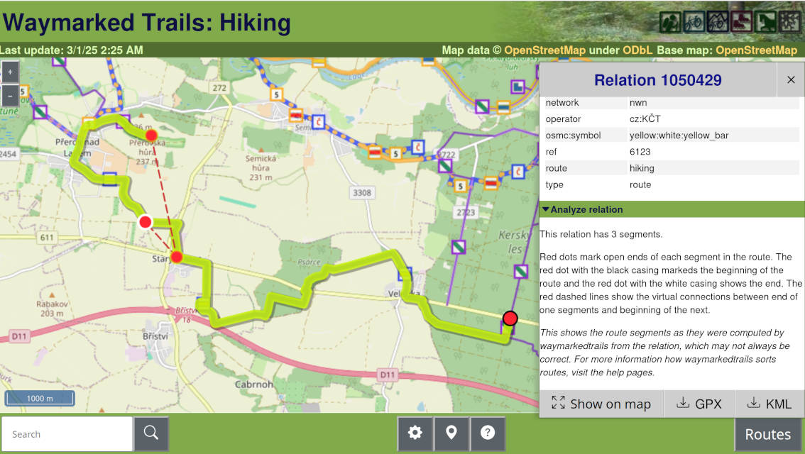 route analyze view